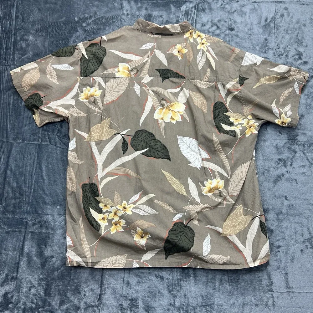 Vintage Ralph Lauren Chaps 90's Hawaiian Button Up Men's XL Floral‎ 100% Cotton